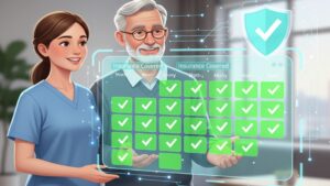 ショートステイの複雑なルールを正しく理解し、AIの力を活用して日数を賢く管理することで、ご家族と事業所の双方が安心してサービスを利用できる未来を象徴するイラスト。