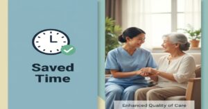 AI導入によって生まれた時間で利用者とコミュニケーションを図る介護職員