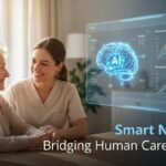 認知症の予兆を察知する観察眼と、AIによるリスク管理の融合イメージ