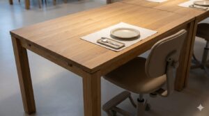 誤嚥リスクを最小限にするための食事環境（テーブル、椅子、食具）