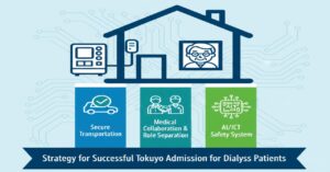透析患者の特養入居を成功させるための3つの重要戦略の総括。送迎手段の確保、施設への「生活支援」と外部への「医療管理」の役割分担、そしてAI・ICTを活用した効率的かつ安全なケア体制の構築。