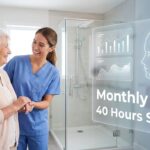 入浴介助加算の業務をAIで効率化し、笑顔が増える介護現場のイメージ