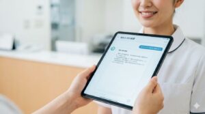 生成AIを活用して個別入浴計画書の下書きを作成する様子