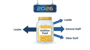 処遇改善加算の原資が、役職や職種に応じて適切に分配（傾斜配分）される仕組みの図解