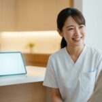 AIとICTを活用して心に余裕が生まれた介護職員と笑顔の高齢者