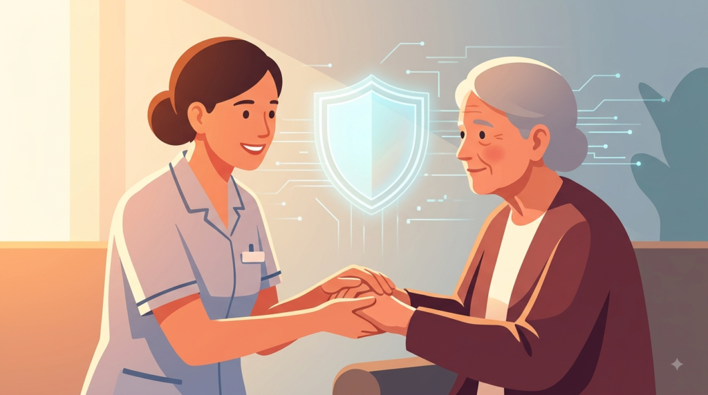 職員と利用者が安心できる介護現場を実現するフローチャートとAI活用